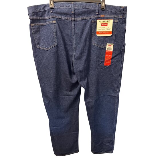Rustler By Wrangler Mens Regular Fit Jeans 52x32 Blue Denim Cotton Made In Mexic - Picture 5 of 11